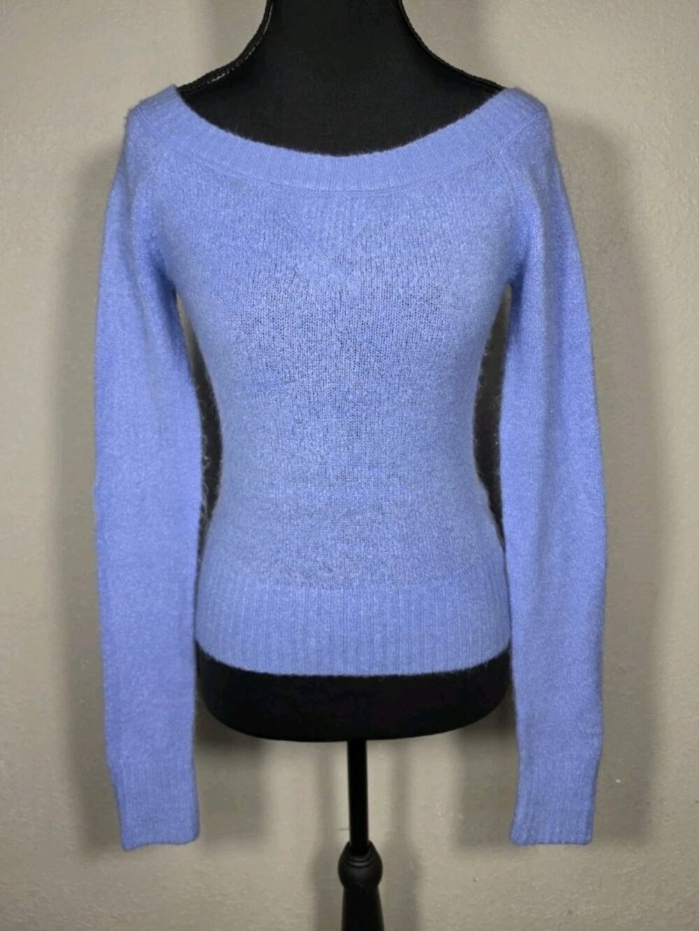 Vintage Great American Sweater Womens Size S Purple Long Sleeve Fuzzy Top EUC
